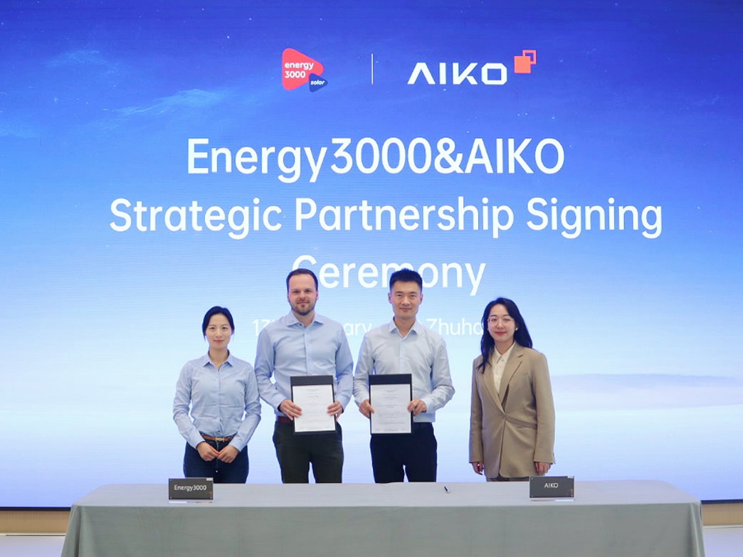 AIKO st?rkt Partnerschaft mit Energy3000 zur Ausweitung hocheffizienter Solarl?sungen in Europa